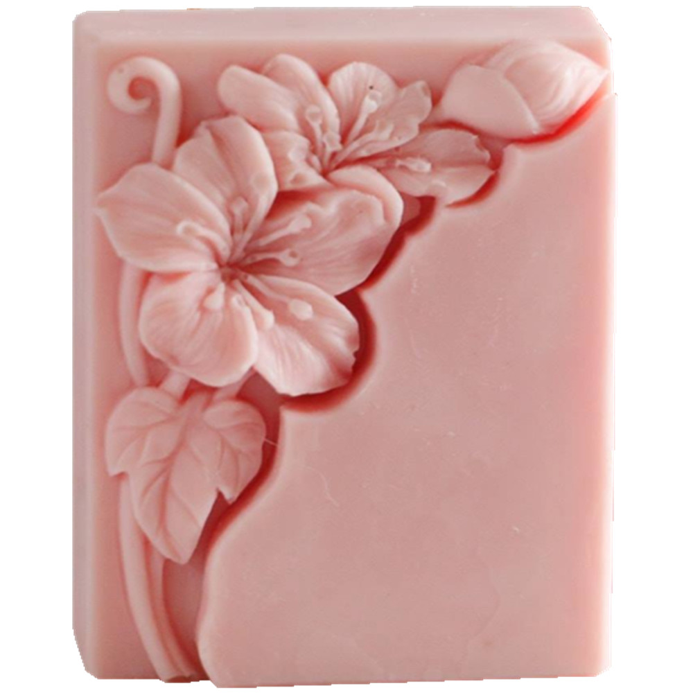 Soap Making Cold Process - قالب صابون زهور جميلة مستطيل زهر