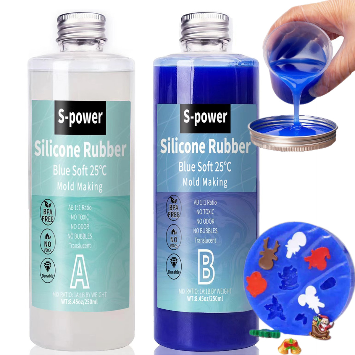 Soap Making Ratios - صناعة قوالب السيليكون البلاتينية بنسبة 1:1،