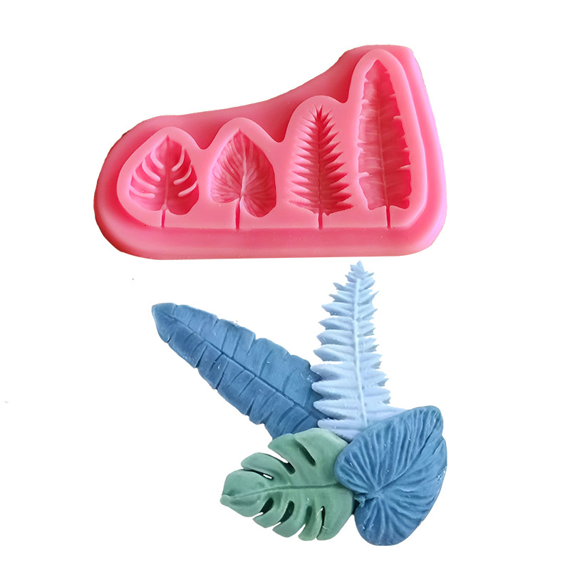 Soap Making Designs - قوالب سيليكون لأوراق النخيل وأوراق السلحفاة،