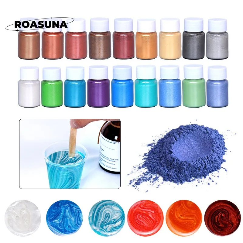 Mica Powder Colorant - 24 لون مسحوق اللؤلؤ الميكا لراتنجات