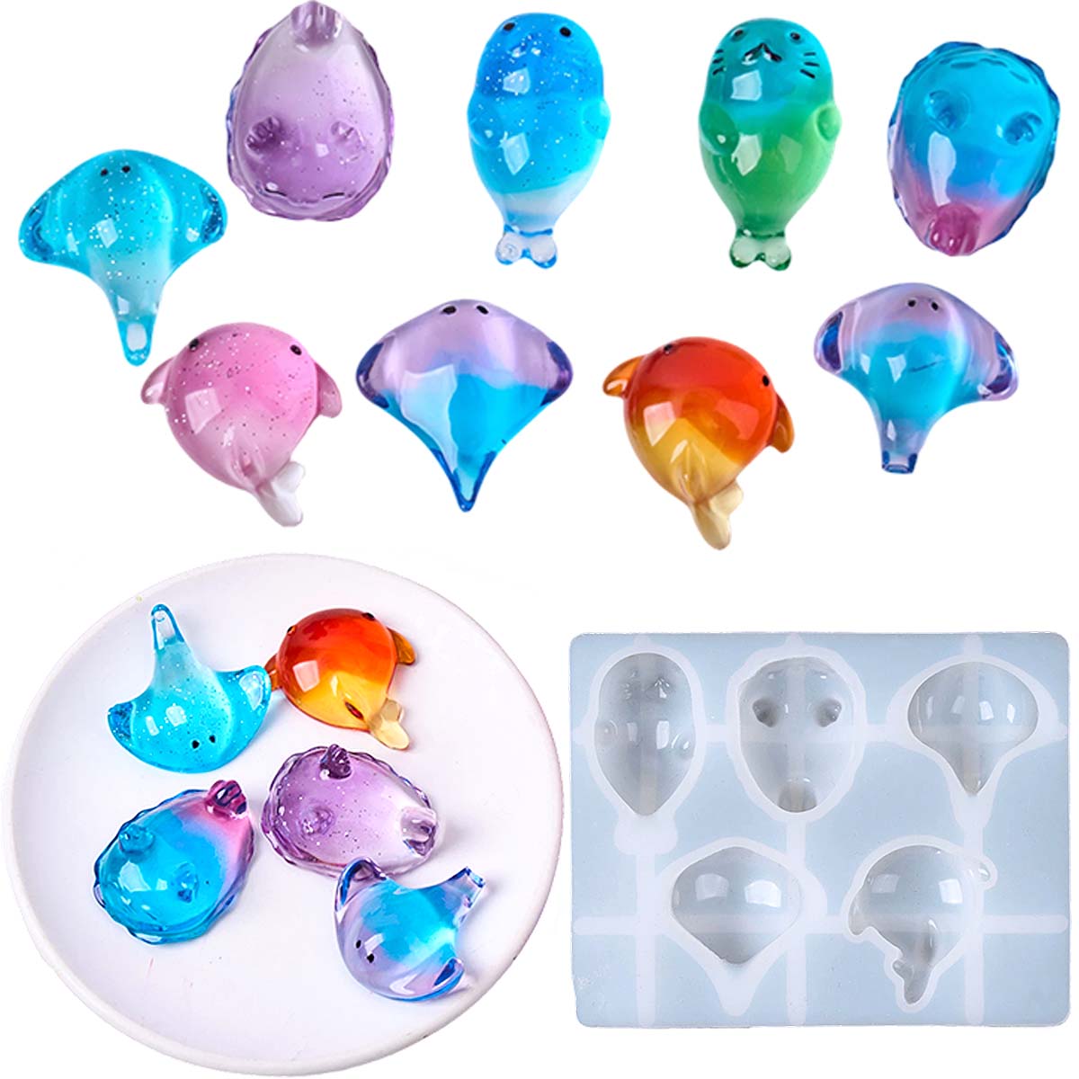 Soap Making Designs - قالب سيليكون ثلاثي الأبعاد بتصميم سمكة