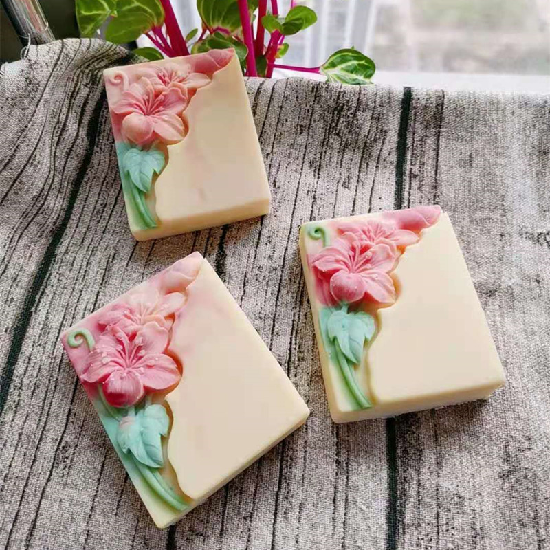 قالب صابون زهور جميلة مستطيل ز - مراجعة Soap Making Cold Process وسعره