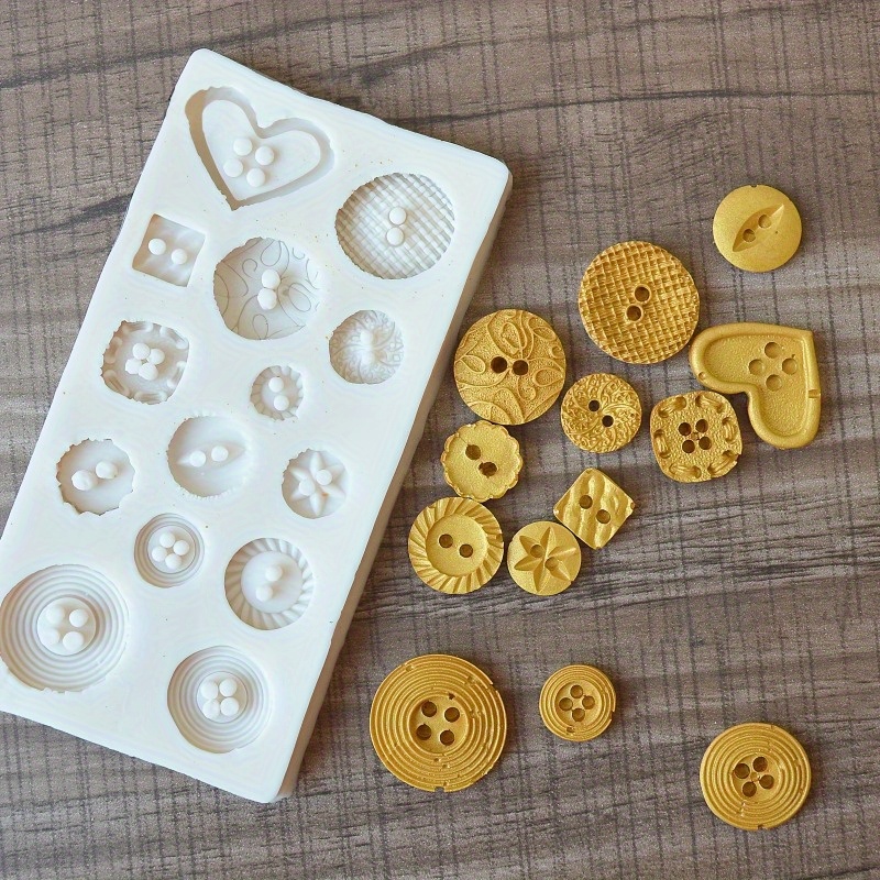قالب سيليكون على شكل أزرار، قا - مراجعة Soap Making Designs وسعره
