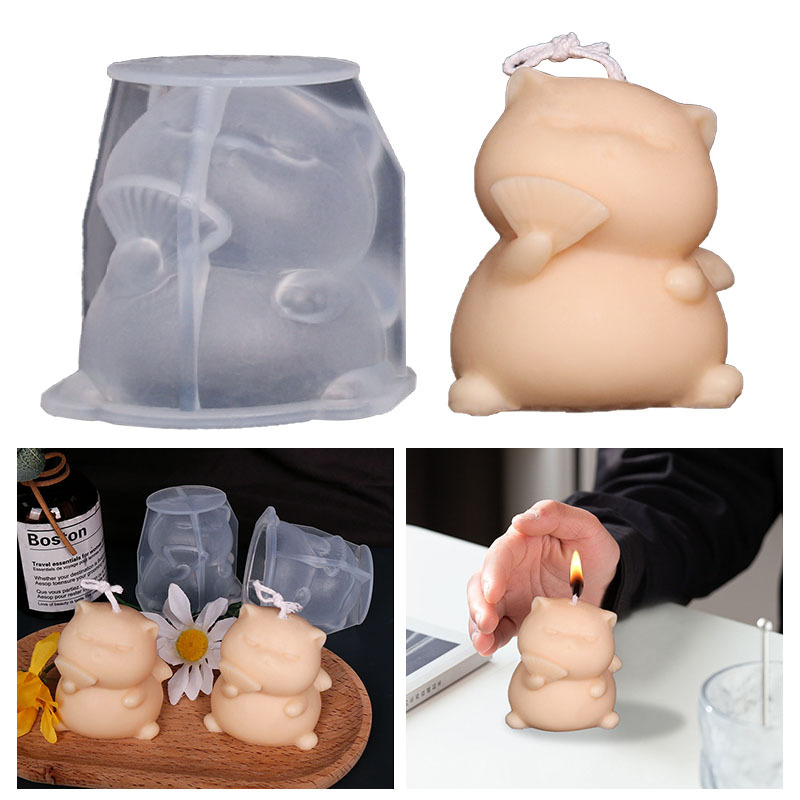 لطيف الدهون القط سيليكون قالب  - مراجعة Soap Making Animal Fat وسعره