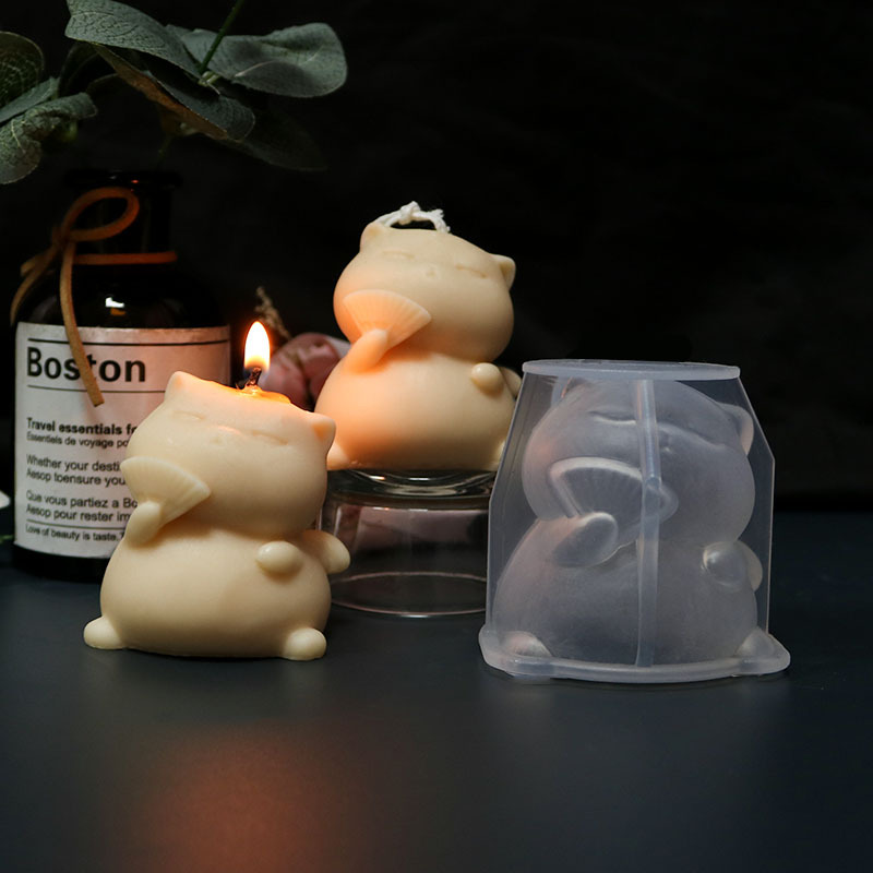 لطيف الدهون القط سيليكون قالب  - مراجعة Soap Making Animal Fat وسعره
