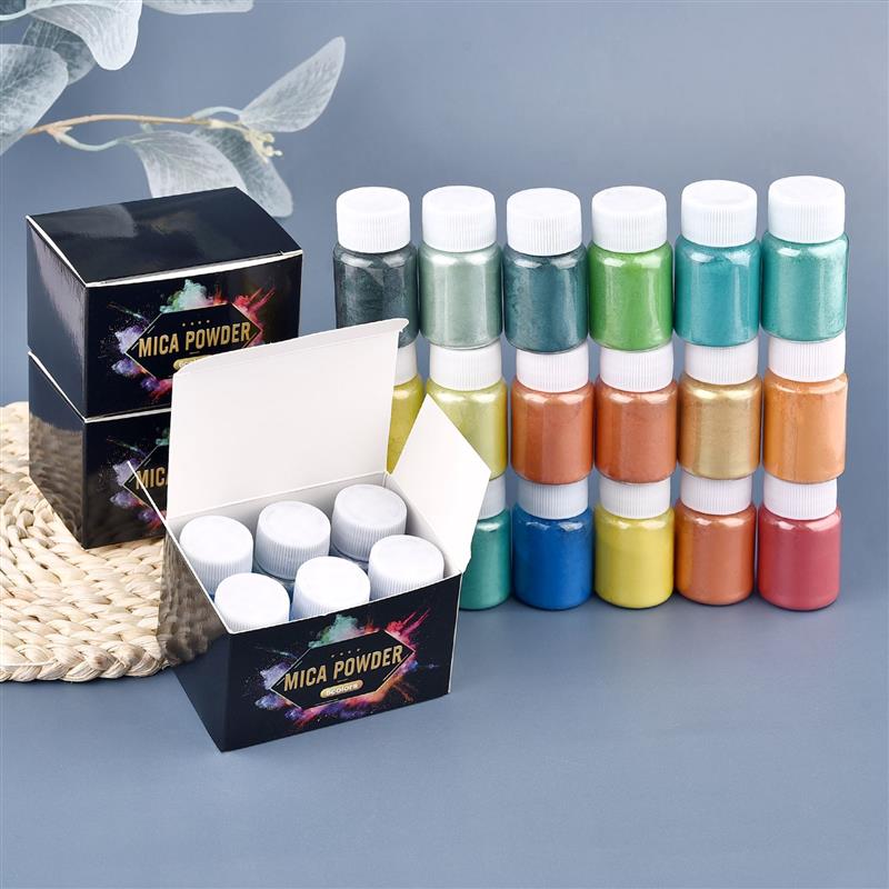 6 قطعة-المجموعة راتنجات الايبو - مراجعة Mica Powder Colorant وسعره